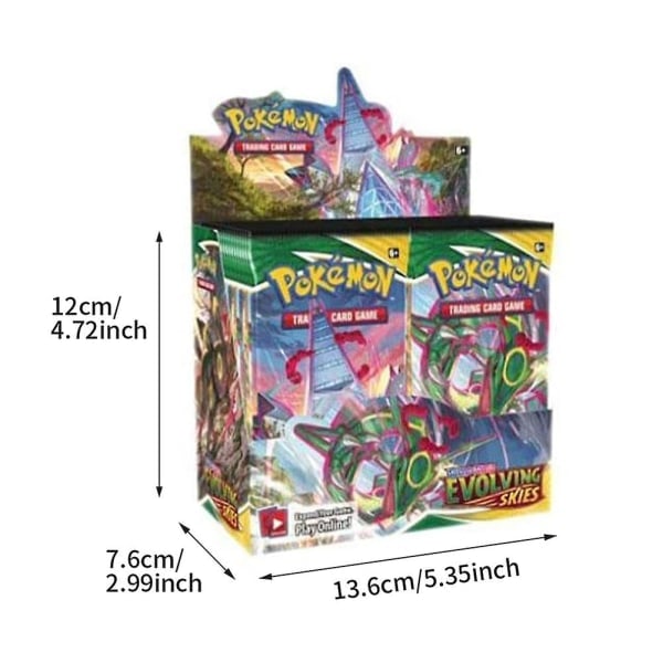 REA! 360 st Presentförpackning Evolving Skies Booster Pack för Barn Tecknad Söt Lekkort Papper null ingen