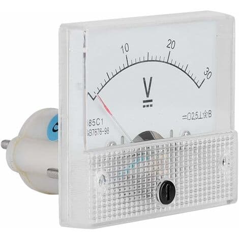 Strømmåler, 85C1 Analog Strømmåler Spænding, 2,5 Nøjagtighedsspænding, Analog Voltmeterpanel til Eksperimenter, Testpanel, 0-30v, Fonepro