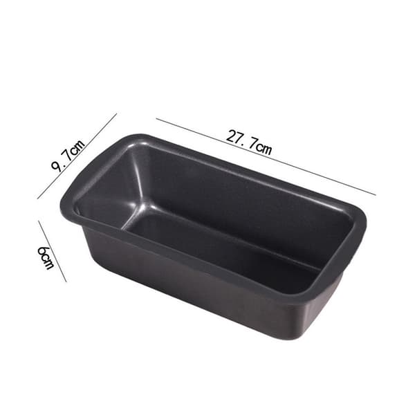 Non-stick brødform i kulstofstål - 27,7 x 9,7 x 6 cm - Rektangulær - Sort