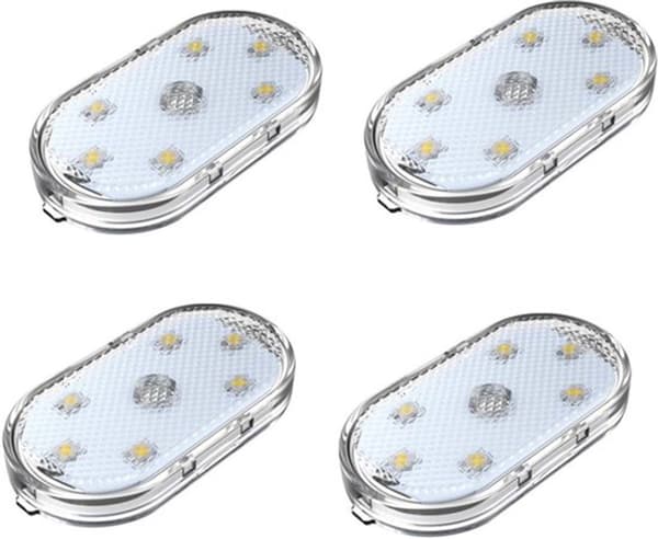 ING 4 set med LED-innerbelysning - 7-färgs stämningsbelysning för fordon