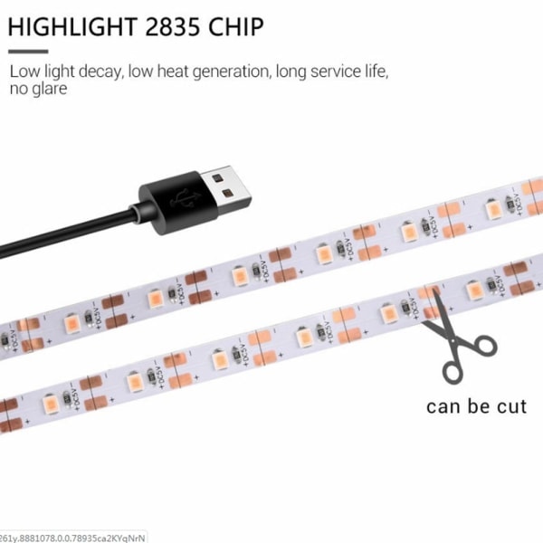 LED Vækstlys Fuld Spektrum LED Strip VANDTÆT 1M Vandtæt 1m