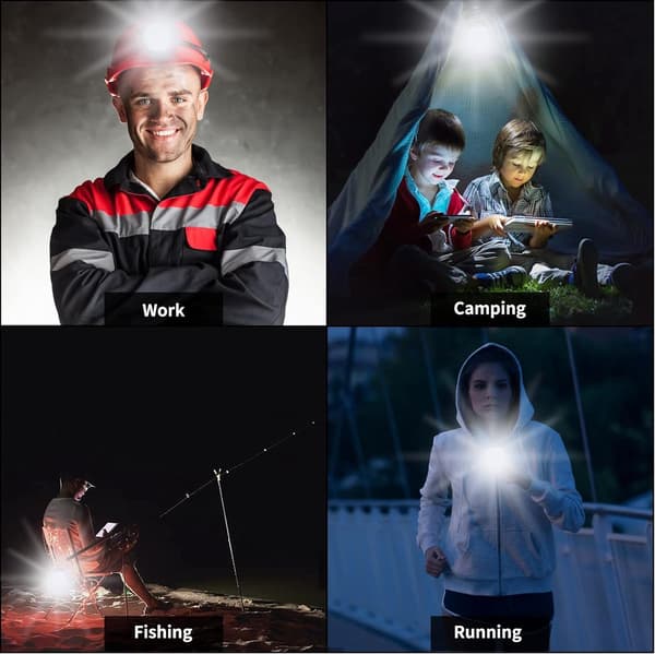 ING Løpelys, brystlampe, brystlampe løping, brystløper, USB oppladbar