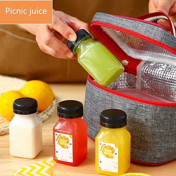 10-pack små klara vattenflaskor plast juiceflaskor mjölkflaskor dryckesbehållare mini plastflaskor återanvändbara för smoothies 120ml