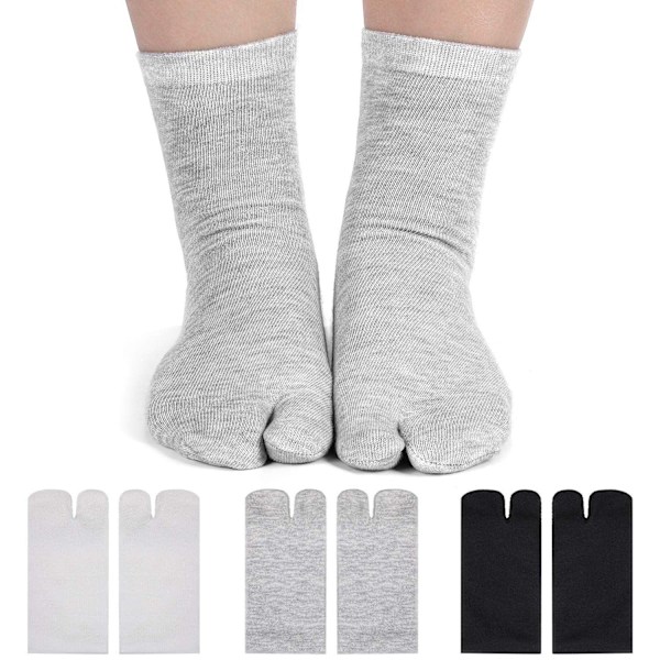 6 Par Flip-Flop Unisex Strumpor Tabi Delad Tå Strumpor Tåstrumpor för Män Pojkar Kvinnor
