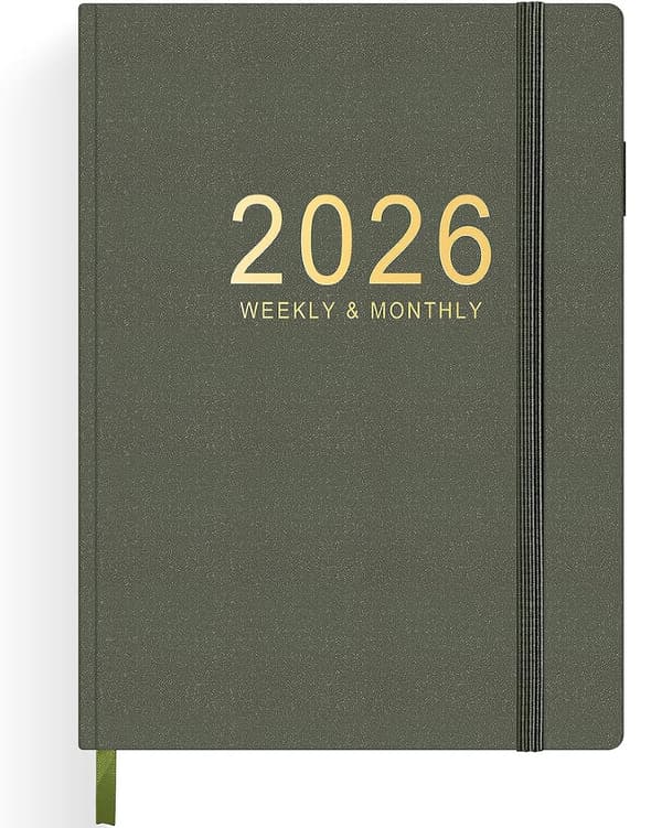 A5 2026 Planlegger 15×21.5cm (Grønnsaksdesign), Månedsplan, Januar-Desember