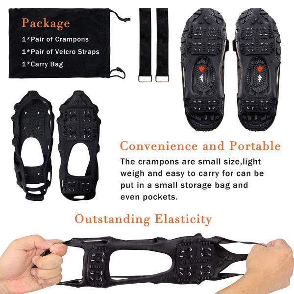 Is-Sne Spikes Grips Anti-slip 24Tands Is-Sne Traktion Klemmer
