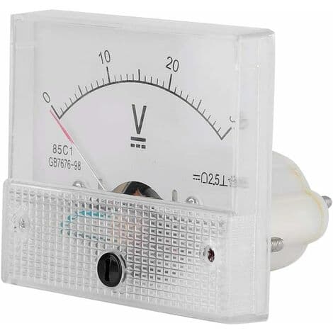 Strømmåler, 85C1 Analog strøm- og spenningsmåler, 2,5 nøyaktighet, Analog voltmeterpanel for eksperimenter, testpanel, 0-30v, Fonepro