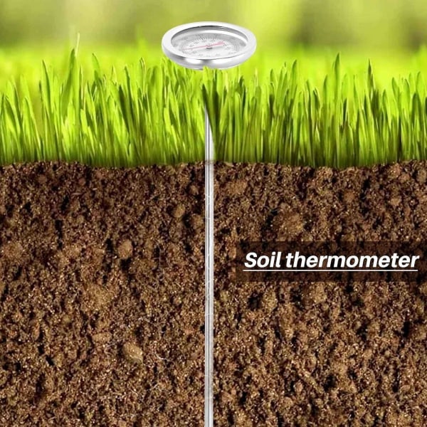 Kompostjordtermometer 50 cm längd rostfritt stål