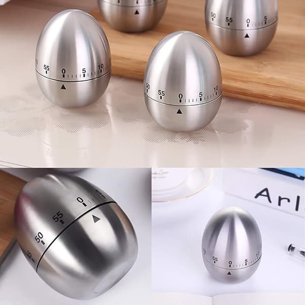 Timer Timer Analog Matlagingstimer Eggtimer Pomodoro Timer Matlagingstimer Mekanisk Redskap Visuell Timer Rustfritt Stål 60 Min for Klasserom eller Egg
