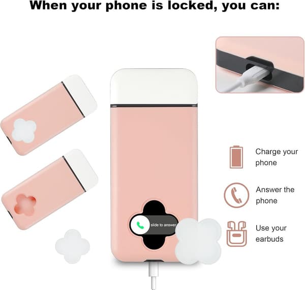 ING Mobiltelefonsafe med timerlås - Fokusboks - Smartphone-safe - Timer - Egnet til én mobiltelefon - (Blå)
