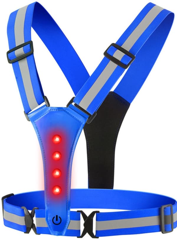 Løpelys - Løpevest - Inkluderer USB-C datakabel - Oppladbar løpevest - Refleksvest - Løpevest - Brystlys