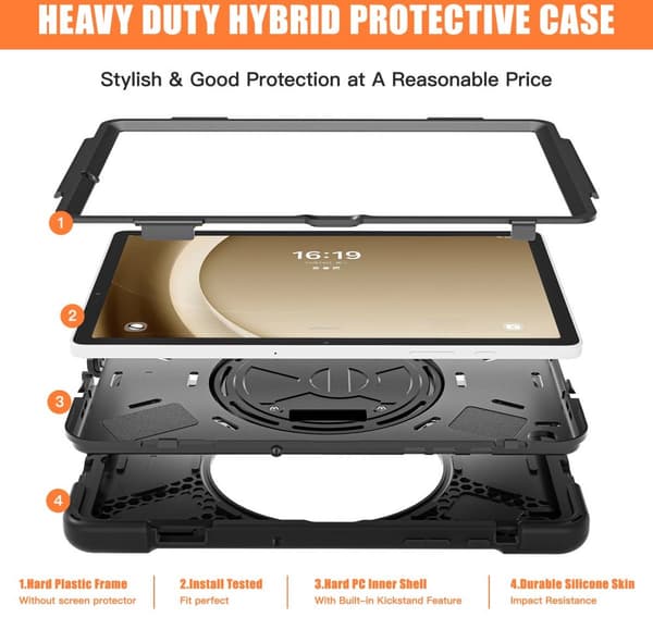 Nettbrettetui egnet for Samsung Galaxy Tab A9 Plus, robust etui - Blå