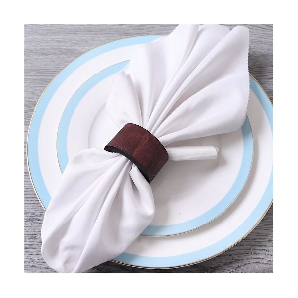 12 stk Tre Serviettringer Spisebord Serviettholder Dekorative Serviettringer for Festbord