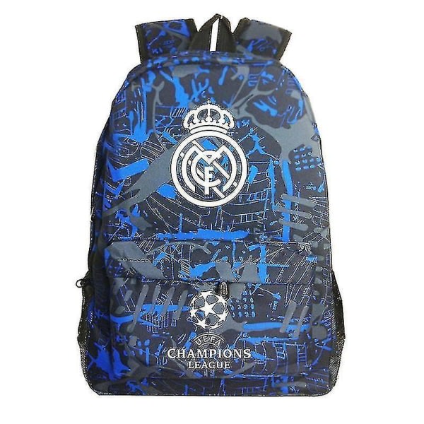 Graffiti Real Madrid Uefa Champions League Skulderbag Fan Ryggsekk Student Skolebag Oppbevaringsbag