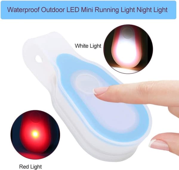 Silikon Clip-On LED Mini Nattlampa för Ryggsäckar, Jackor & Väskor, Blå