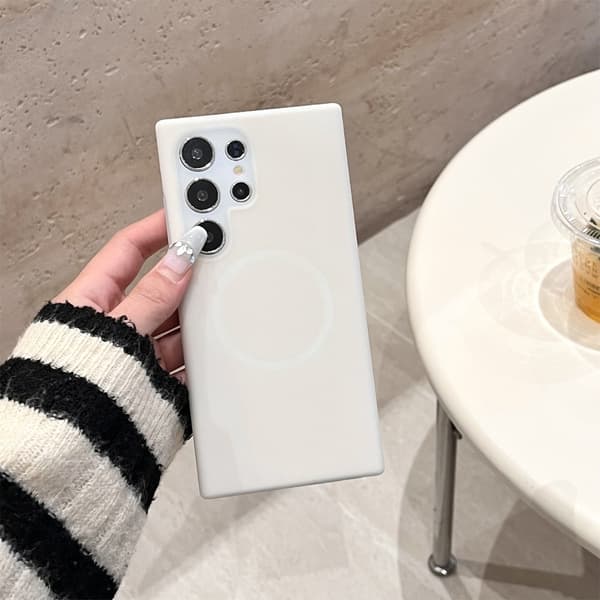 S25 Ultra Mobilskal, Fallsäkert Silikon Mobilskal (Vit)