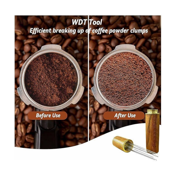 Kaffe Espresso Tamper 51mm Med Wdt Verktyg Kalibrerad Fjäderbelastad, Med Silikonmatta, För Espresso
