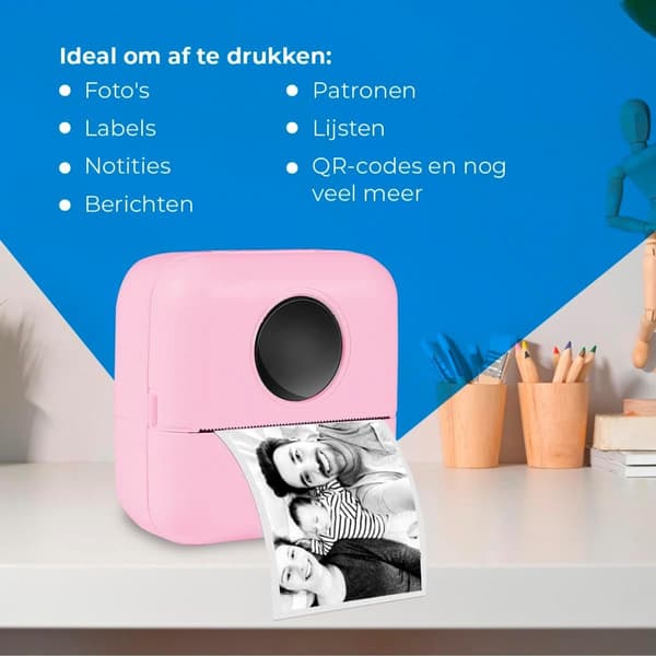Miniprinter, Lomme-fotoprinter, Termisk, Trådløs til Mobil