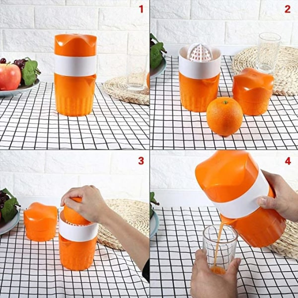 Citruspressar, Handpressar, Bärbar (Färg: Orange och Vit)