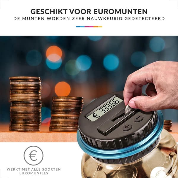 ING 1.8L - Transparent - Digital myntteller - Blå