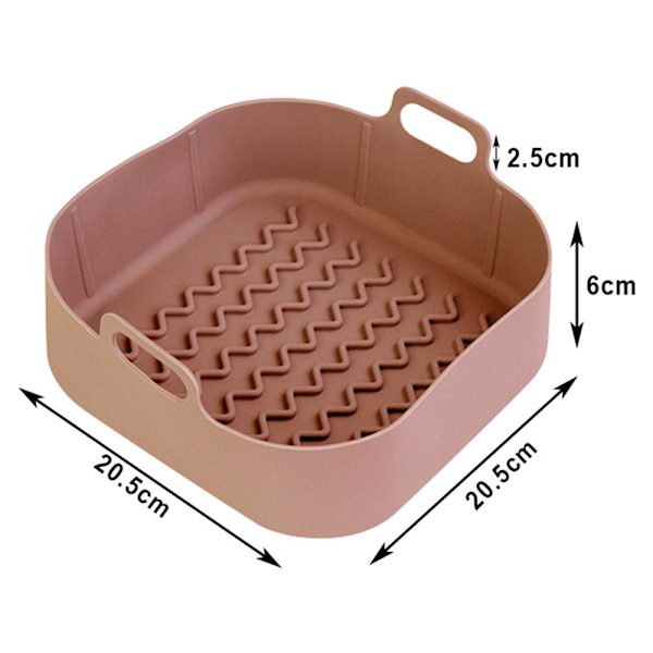 Airfryer Silikonform Livsmedelssäker Återanvändbar Värmebeständig Ugn Tillbehör Coff Coff Coffee Round 19cm X Style