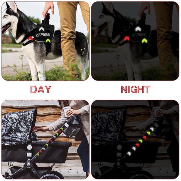 Reflekstape 30 stk. Pil Selvklebende refleksstriper Refleksstriper Advarselstape Vanntett synlighet fluorescerende lim for