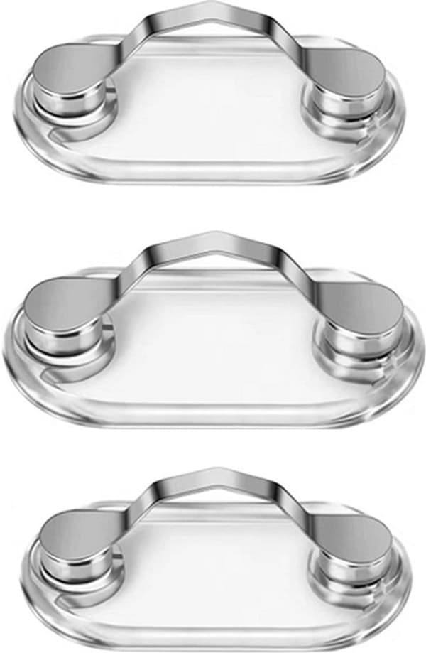ING Brilleetui - Magnetisk Brilleklemme - 3 Stykker - Sølv