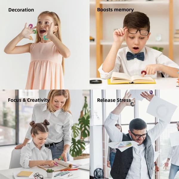 12-delars set - Akupressurringar - Sensationsringar med spikdesign - Massageringar