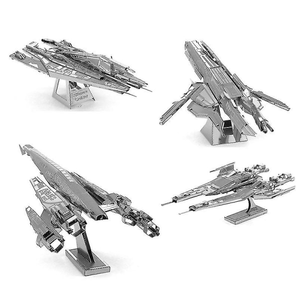 3D Metallpussel Mass Effect Flerfärgad Normandy Sr2 Sx3 Alliance Fighter Alliance Cruiser Krigsfartyg Modell Pussel Leksaker
