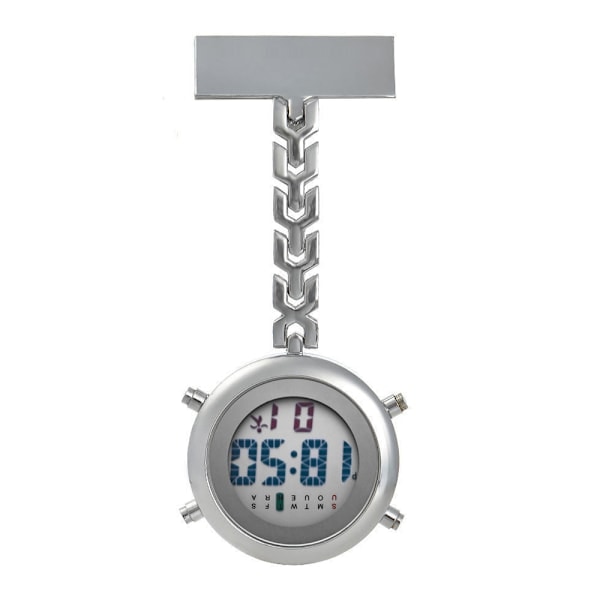 Sygeplejerske Ur Brosche Lommeur Pendul Medicinsk Doktor Lommeur Multifunktionel Metal Elektronisk Digital Display Bryst Ur Alarm Ti...