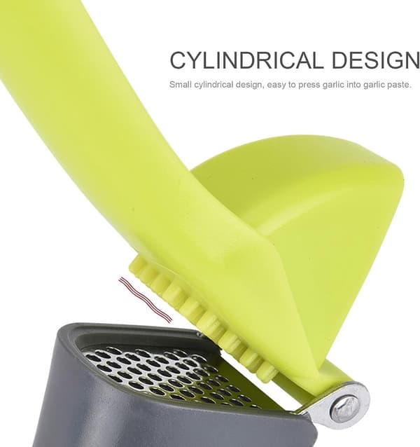 Vitlökspress Kök - Ingefärspress - Kulinarisk Förberedelse - Ergonomisk Design - Rostfritt Stål - Grön Grå