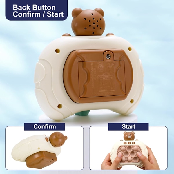 Smart Fidget, Ljusupplyst Mönsterpoppande Spel Genombrott Pusselmaskin Tryck Bubbla Pop Fidget Sensorisk Leksak Present till Barn Vuxna