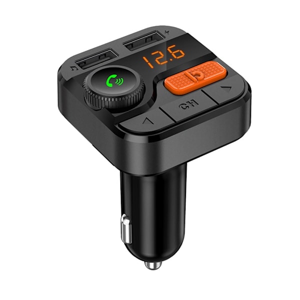 Bluetooth 5.0 -autonäyttö, langaton FM-lähetin kahdella USB-ulostulolla, U-levy/SD-ääniadapteri