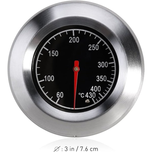 Termometer til Grill, Rustfrit Stål BBQ Grill Termometer, Præcis Temperaturmåler
