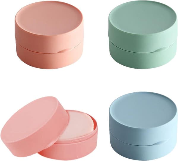 Runde Såpeskåler - Multifunksjonelle - 3 stk - Rosa, Grønn, Blå - Materiale av Høy Kvalitet