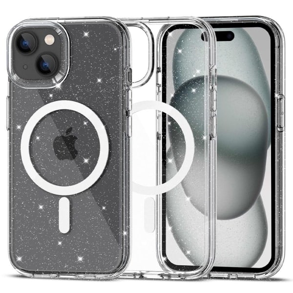 Tech-Protect iPhone 15 Cover MagSafe FlexAir Hybrid Glitter