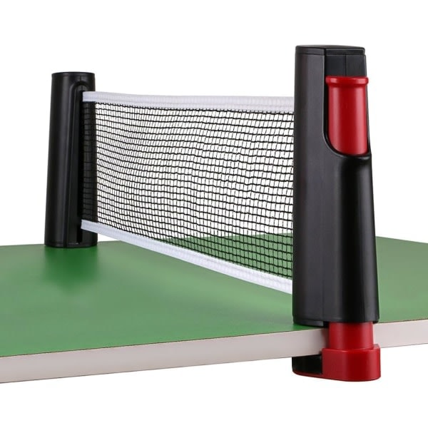 Galaxy Collapsible Table Tennis Net, Ping Pong Net and Pole (Red, 5.57ft)