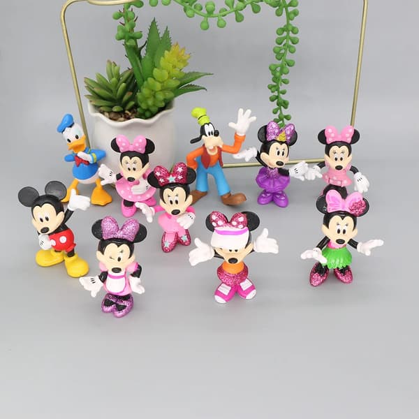 5 stk. Disney Mickey Mouse Figur Mickey Mouse Minnie Anders And Andersine