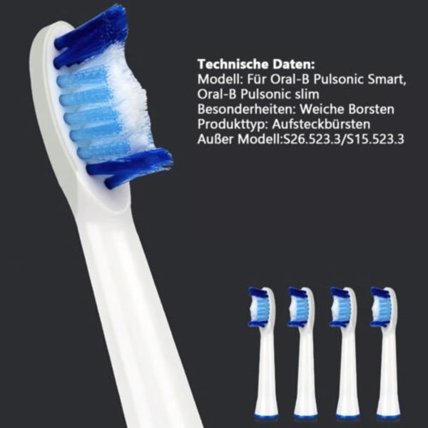 Reservebørstehoder for originale Oral B tannbørster Pulsonic slim DE