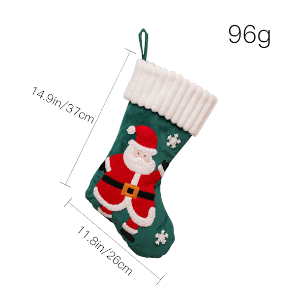 2 st Julartiklar broderi stor storlek snögubbe julstrumpor julgran öppen spis dekoration presenter strumpor