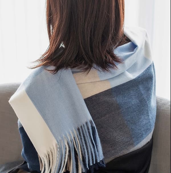 Ullscarf, Varm Vinterscarf, 100% Ullsjal, Supervarm, 180*30cm