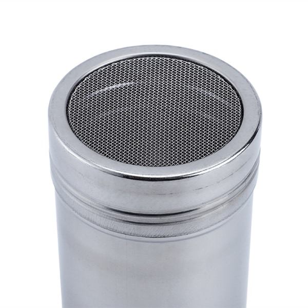 3 dele / sæt Praktiske rustfrie stål shaker til chokolade, granulerede sukker, sukker, salt, kakao, mel, kaffe