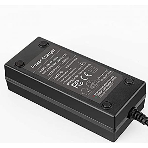 Strømforsyning til Elcykel Lithium Batteri Oplader med DC Port Inline Connector til 36V Batteri 42V 2A Oplader Diameter 5.5mm 2.1mm