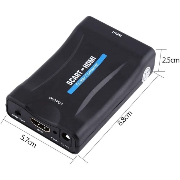 SCART till HDMI-omvandlare, 1080P Full HD-videoadapter