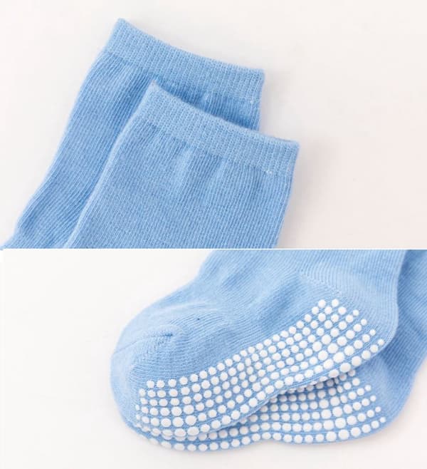 6 par - Halkfria babysockor - Storlek L (3-5 år) - Halkfria babysockor