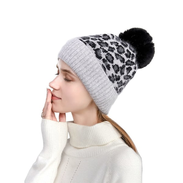 Women's Knitted Hat Lined Knitted Hat Pompom Knitted Hat