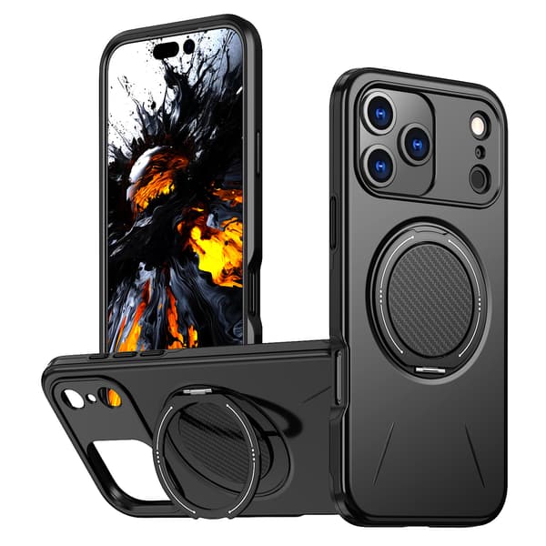 iPhone 17 Air telefoncover med stander, sort