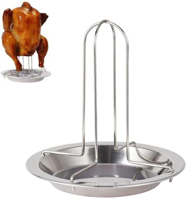 Ølboks kyllinggrillstativ - Vertikalt grillstativ - Kyllinggrillstativ - Rustfritt stål
