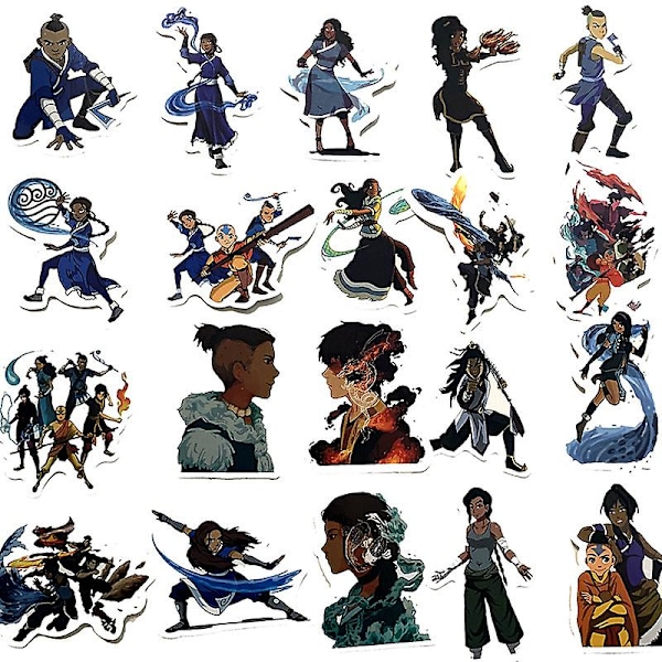 10/30/50 stk Avatar The Last Airbender klistremerker for koffert, skateboard, laptop, bagasje, kjøleskap, telefon, bilstyling, DIY-klistremerke 50 pcs
