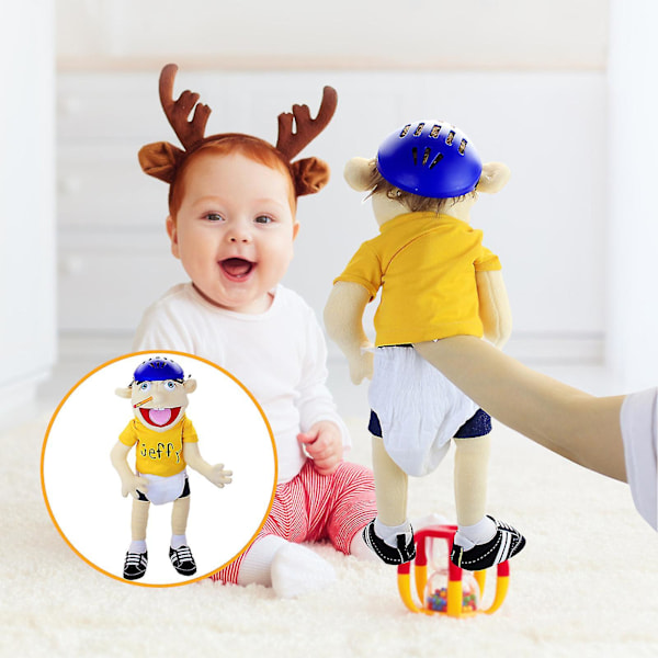 Kreativ Hattdocka Jeffy Plysch Rollspelsleksak Gosedjur, Lämplig för att Ge Födelsedags- och Julklappar till Vänner och Familj (Bror)